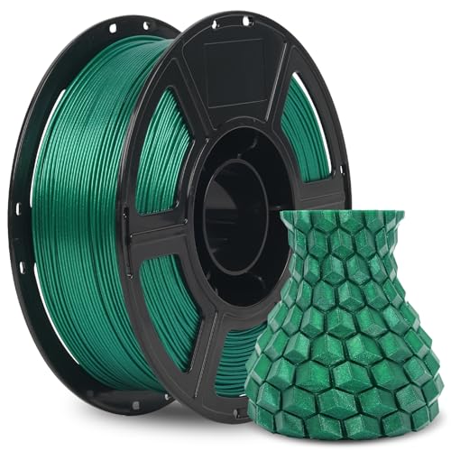 Flashforge Sparkle HS PLA Filament 1,75 mm 1 kg - Hochgeschwindigkeits-3D-Druckfilament mit Glitzereffekt in schimmerndem Aurora-Grün von FLASHFORGE