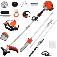 5-in-1-Thermo-Freischneider – Heckenschere – tragbare Kettensäge – 2300 W – 52 CC – 2 Takt – 9500 U/min – 180 x 35 x 35 cm von FLASIDU