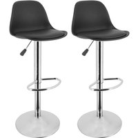 Barhocker, Hochhocker, 2er Set, verstellbar, mit Rückenlehne, 15×15×99cm, schwarz. - Flasidu Barhocker, Hochhocker, 2er Set, verstellbar, mit Rückenlehne, 15×15×99cm, schwarz. - Flasidu von FLASIDU