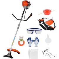 Flasidu - Thermo-Freischneider, 52-cm³-Weed-Wacker-Benzin-Heckenschere, 2-in-1-Akku, 2-Takt-Freischneider, manueller Unkrautjäter mit Handschuhen von FLASIDU