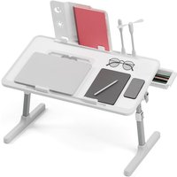 Flasidu - Verstellbarer Laptop-Schreibtisch mit Lichtventilator, faltbarer Laptop-Schreibtisch fürs Bett mit usb Flasidu - Verstellbarer Laptop-Schreibtisch mit Lichtventilator, faltbarer Laptop-Schreibtisch fürs Bett mit usb von FLASIDU