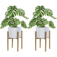 Pflanzenständer, Blumentopfständer, 2er Set, für Innen-/Außenbereich geeignet, höhenverstellbar, mit Standfüßen. von FLASIDU