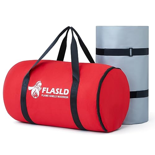 FLASLD Auto-Feuerlöschdecke, Car Fire Blanket 6 m x 9 m, Brandbegrenzungsdecke für E-Scooter | Feuerschutzdecke | Löschdecke | Zur Vorbeugung und für die schnell Reaktion im Brandfall von FLASLD