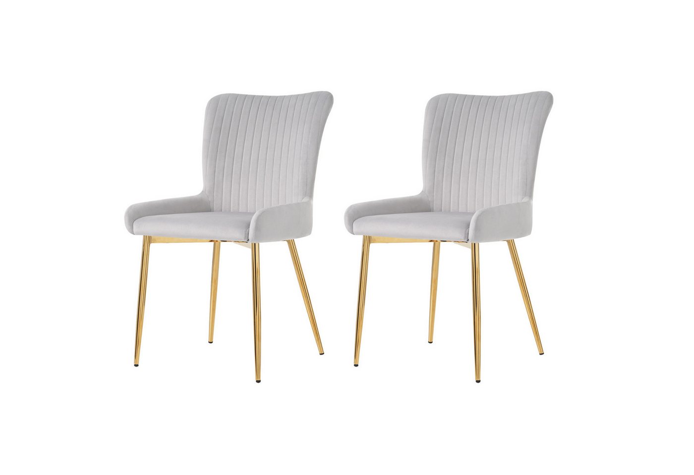 IDEASY Esszimmerstuhl Samt-Esszimmerstuhl, 2er-Set,Stuhl,mit vier Metallstützbeinen (2 St), 2er Set von IDEASY