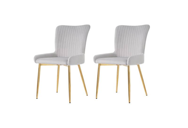 IDEASY Esszimmerstuhl Samt-Esszimmerstuhl, 2er-Set,Stuhl,mit vier Metallstützbeinen (2 St), 2er Set von IDEASY