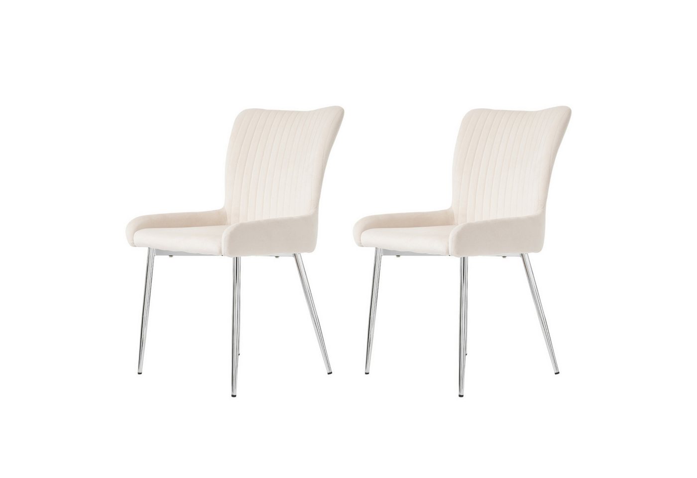 IDEASY Esszimmerstuhl Samt-Esszimmerstuhl, 2er-Set,Stuhl,mit vier Metallstützbeinen (2 St), 2er Set von IDEASY