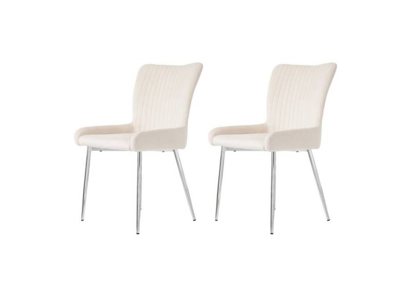 IDEASY Esszimmerstuhl Samt-Esszimmerstuhl, 2er-Set,Stuhl,mit vier Metallstützbeinen (2 St), 2er Set von IDEASY