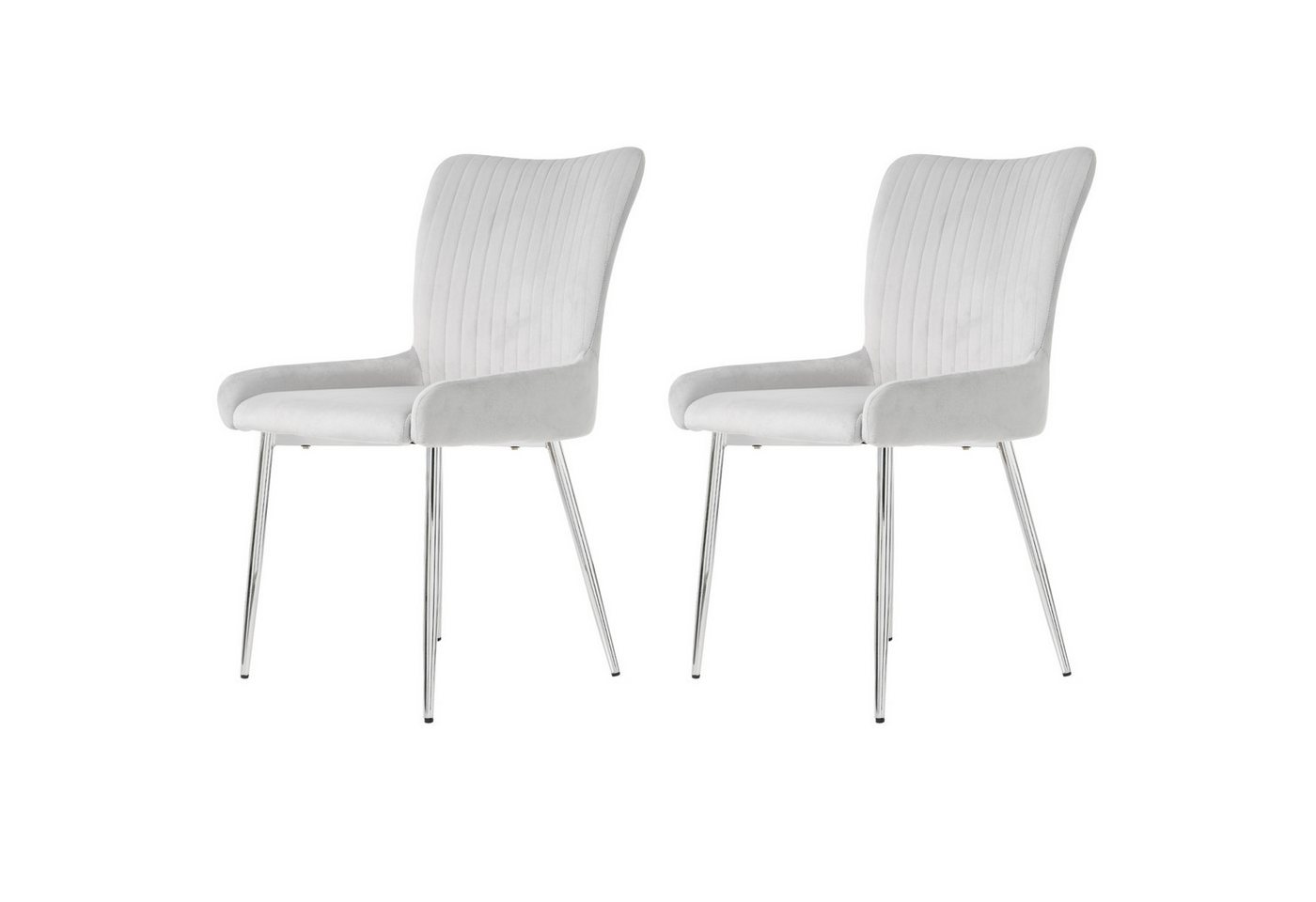 IDEASY Esszimmerstuhl Samt-Esszimmerstuhl, 2er-Set,Stuhl,mit vier Metallstützbeinen (2 St), 2er Set von IDEASY