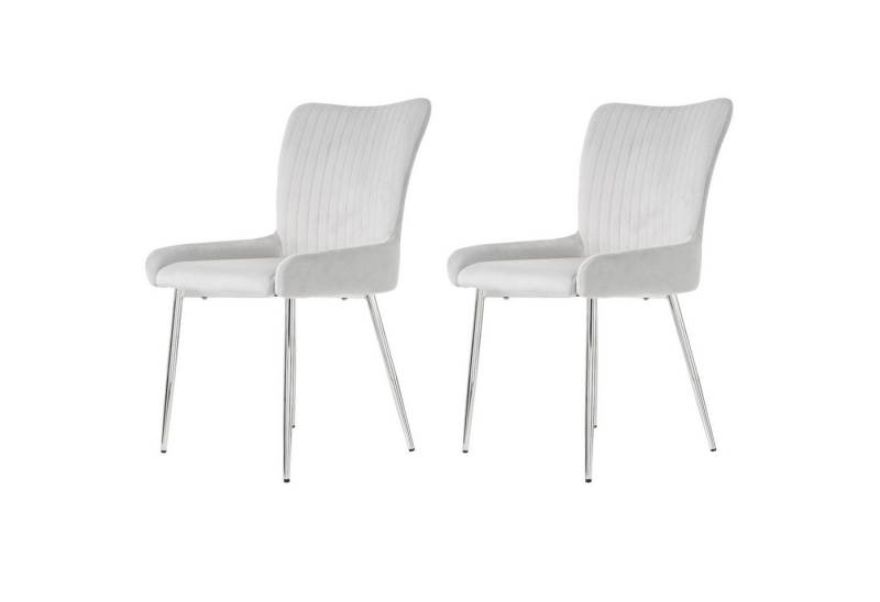 IDEASY Esszimmerstuhl Samt-Esszimmerstuhl, 2er-Set,Stuhl,mit vier Metallstützbeinen (2 St), 2er Set von IDEASY
