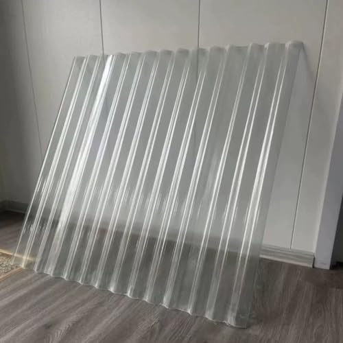 1.2mm Dachverkleidung, 3/5/6/8/10/13/15/20pcs Frp-Tageslichtplatten, Wärmedämmende Frp-Tageslichtplatten, Transparente Tageslichtplatten, Wellplatte Dachpaneele (0.9×2m/35×79in,15pcs) von FLAVYO