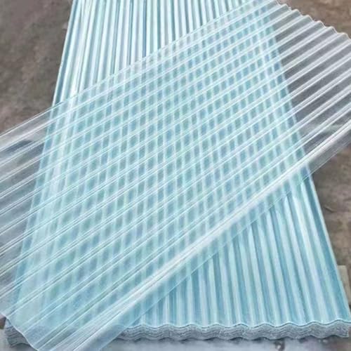 1mm Frp-Tageslichtplatten, 3/5/6/8/10/13/15/18/20pcs Dachpaneele Verkleidungspaneele, Wärmedämmende Frp-Tageslichtplatten, Wellplatte Dachpaneele, Transparente Dachplatte (0.9×1.2m/35×47in,3pcs) von FLAVYO