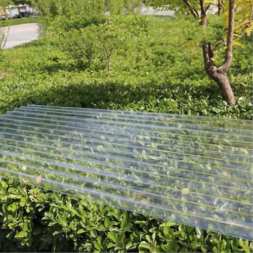 Tageslichtplatten,1.5mm Dachpaneele Verkleidungspaneele,Wärmedämmende Frp-Tageslichtplatten,Glasfaser-Tageslichtplatten,Transparente Tageslichtplatten,Welldachplatten (0.9×1.6m/35×63in,1pcs) von FLAVYO