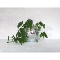 Disco Kugel Übertopf/Silber Spiegel Hängende Pflanze Topf Unikat Morror Chrom Dekor Indoor Outdoor Vase Modern von FLAXandSYMBOL