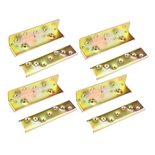 FLCPJGV 4 Stück Bettbeschläge Als Halterungen Und Eckwinkel Montagezubehör Und Bettverbinder Aus Massivem Guss Zur Stabilisierung für Bettmechanismen Und Die, 6 Inch 1.5mm Thick von FLCPJGV
