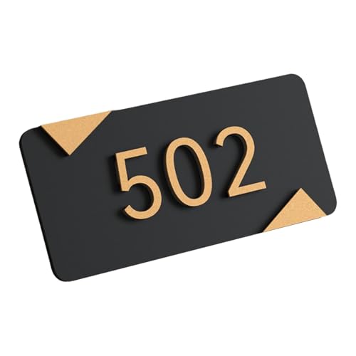 FLCPJGV Address Plaque Hausnummernschild Rechteck Wetterfest Acryl Türnummernschild Selbstklebend für Eingangsbereich Hausdekoration Büro, Stil D von FLCPJGV