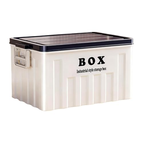 FLCPJGV Aufbewahrungsbox Großer Behälter mit Deckel Stapelbare Transportkiste Ergonomischer Vorratscontainer Aus PP für Camping Küche Garage Wohnheim Autotran, Weiß Blau FLCPJGV Aufbewahrungsbox Großer Behälter mit Deckel Stapelbare Transportkiste Ergonomischer Vorratscontainer Aus PP für Camping Küche Garage Wohnheim Autotran, Weiß Blau von FLCPJGV