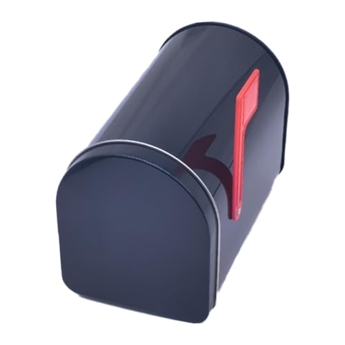 FLCPJGV Briefkasten Als Mini Postkasten Stabile Geschenkkassette Und Aufbewahrungstruhe Aus Blech Dekobox für Weihnachtspost für Präsente Und Dekoration, Schwarz von FLCPJGV