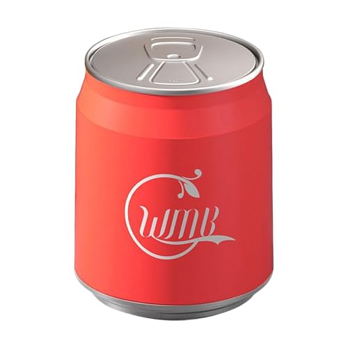 FLCPJGV Cola Dose Mülleimer mit Druckdeckel für Badezimmer und Büro, Rot mit Rad FLCPJGV Cola Dose Mülleimer mit Druckdeckel für Badezimmer und Büro, Rot mit Rad von FLCPJGV