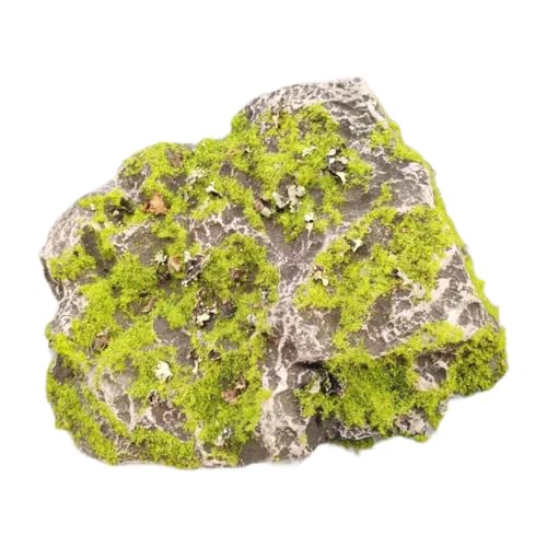 FLCPJGV Dekorationsstein mit Moos für Terrarien Und Vasen, Mehrfarbig, M von FLCPJGV