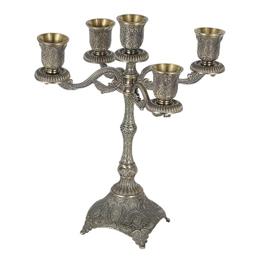 FLCPJGV Kerzenhalter Aus Zinklegierung Tafelaufsatz Candelabra Kerzenständer Kreatives Vintage Design für Fensterbank Eingangsbereich Küche Esszimmer Party J, 5 Arme 10x10x30.5cm FLCPJGV Kerzenhalter Aus Zinklegierung Tafelaufsatz Candelabra Kerzenständer Kreatives Vintage Design für Fensterbank Eingangsbereich Küche Esszimmer Party J, 5 Arme 10x10x30.5cm von FLCPJGV