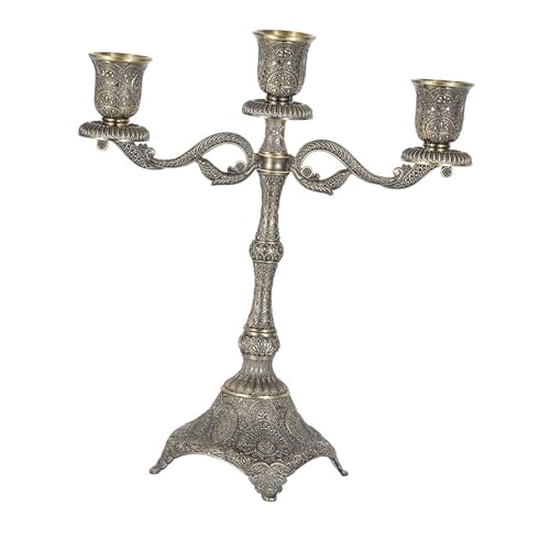 FLCPJGV Kerzenhalter Aus Zinklegierung Tafelaufsatz Candelabra Kerzenständer Kreatives Vintage Design für Fensterbank Eingangsbereich Küche Esszimmer Party J, mit 3arm 10x10x30cm FLCPJGV Kerzenhalter Aus Zinklegierung Tafelaufsatz Candelabra Kerzenständer Kreatives Vintage Design für Fensterbank Eingangsbereich Küche Esszimmer Party J, mit 3arm 10x10x30cm von FLCPJGV