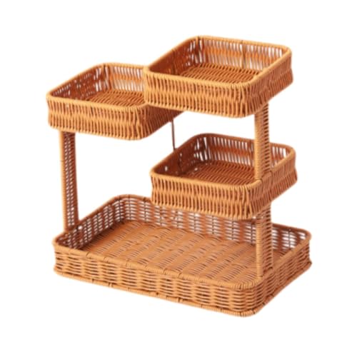 FLCPJGV Korb für Die Aufbewahrung, Desktop Organizer für Kleinigkeiten, Geflochten, 4 Schichten FLCPJGV Korb für Die Aufbewahrung, Desktop Organizer für Kleinigkeiten, Geflochten, 4 Schichten von FLCPJGV