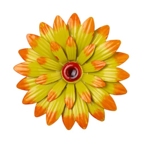 FLCPJGV Metallblumen-Wandkunst, 20 cm Durchmesser, 3D-Dekoration für Wohnzimmer und Garten, Gelb FLCPJGV Metallblumen-Wandkunst, 20 cm Durchmesser, 3D-Dekoration für Wohnzimmer und Garten, Gelb von FLCPJGV