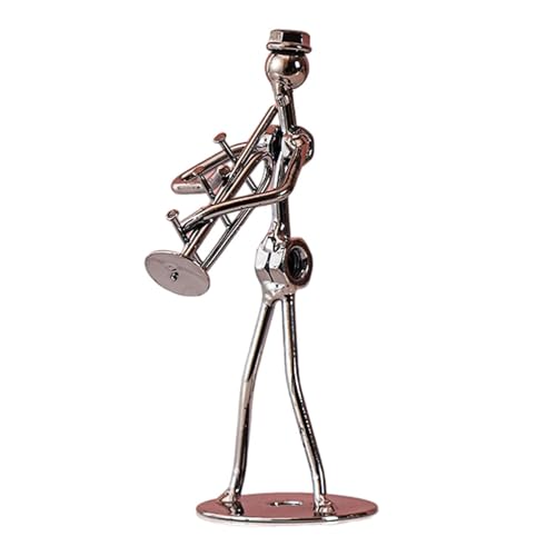 FLCPJGV Musikalische Mann Statue Musiker Spieler Skulptur Musiker Tischplatte Figur für Schreibtisch, Trompete von FLCPJGV