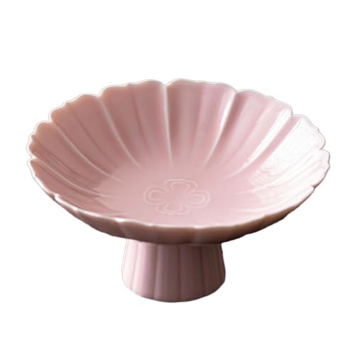FLCPJGV Obstschale mit Elegantem Fuß, Stilvolle Tischdekoration für Zuhause, ROSA von FLCPJGV