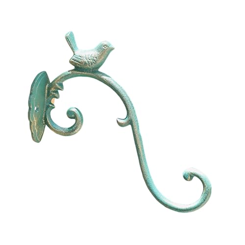 FLCPJGV Pflanzenhaken Als Stabile Wandhalterung Schwerlast Laternenhalter Und Hängekorb Halterung Gusseisenbügel mit Vogel für Futterspender, GrÜn FLCPJGV Pflanzenhaken Als Stabile Wandhalterung Schwerlast Laternenhalter Und Hängekorb Halterung Gusseisenbügel mit Vogel für Futterspender, GrÜn von FLCPJGV