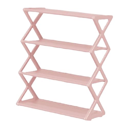 FLCPJGV Schuhablage mit Vier Ebenen und offenem Design in den Maßen von 41.9 x 18.5 x 49.4 cm, Rosa FLCPJGV Schuhablage mit Vier Ebenen und offenem Design in den Maßen von 41.9 x 18.5 x 49.4 cm, Rosa von FLCPJGV
