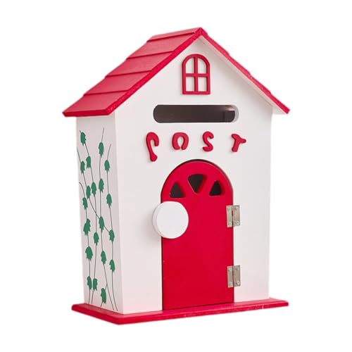 FLCPJGV Wandbriefkasten mit Schloss für Die Postzustellung, Rot von FLCPJGV