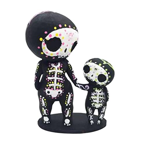 FLCPJGV Zuckerschädel Paar Figur Aus Kunstharz, Schreibtischdekoration, Dekoration, Valentinstagsgeschenke, Eltern Kind FLCPJGV Zuckerschädel Paar Figur Aus Kunstharz, Schreibtischdekoration, Dekoration, Valentinstagsgeschenke, Eltern Kind von FLCPJGV