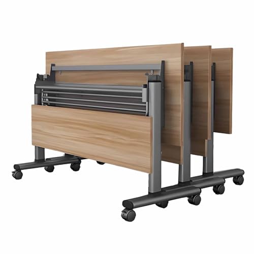 FLEPYHB Flip-Top-Besprechungstisch, Schnell Zusammenklappbarer Konferenztisch mit Feststellrädern, Modularer Bürotisch, Rollender Seminartisch für Büro, Klassenzimmer, Seminar FLEPYHB Flip-Top-Besprechungstisch, Schnell Zusammenklappbarer Konferenztisch mit Feststellrädern, Modularer Bürotisch, Rollender Seminartisch für Büro, Klassenzimmer, Seminar von FLEPYHB