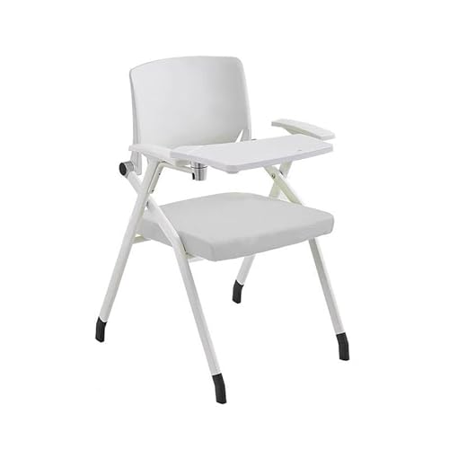 FLEPYHB Geflochtene Klappstühle, Stapelbare Schülerstühle Mit Schreibplatte, Ergonomisch Gepolsterte Sitzfläche, Für Büro, Schule, Schulungsraum von FLEPYHB