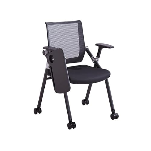 FLEPYHB Klappbarer Computer-Schreibtischstuhl, Mesh-Besucherstühle Mit Schreibplatte Am Armlehnenbrett, Atmungsaktive Rückenlehne, Stapelbare Gepolsterte Sitzfläche, Stühle Für Gewerbliche Schulungen FLEPYHB Klappbarer Computer-Schreibtischstuhl, Mesh-Besucherstühle Mit Schreibplatte Am Armlehnenbrett, Atmungsaktive Rückenlehne, Stapelbare Gepolsterte Sitzfläche, Stühle Für Gewerbliche Schulungen von FLEPYHB