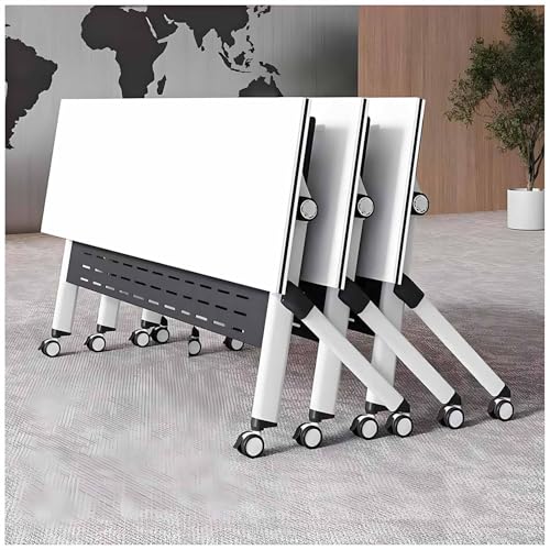 FLEPYHB Klappbarer One-Click-Konferenztisch mit Feststellbaren Rollen, Anschließbarer Modularer Besprechungstisch, Tragbarer Rollender Seminartisch, Platzsparendes Design FLEPYHB Klappbarer One-Click-Konferenztisch mit Feststellbaren Rollen, Anschließbarer Modularer Besprechungstisch, Tragbarer Rollender Seminartisch, Platzsparendes Design von FLEPYHB