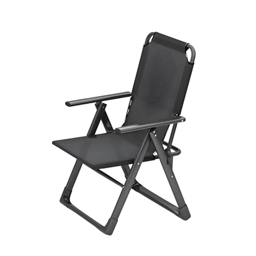 FLEPYHB Outdoor Patio Zero Gravity Lounge Chair, Indoor Relaxsessel Patio Chair, Schwarze Klappbare Pool-Strandliegestühle für Terrasse, Rasen und Deck von FLEPYHB