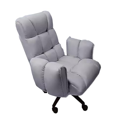 FLEPYHB Schreibtischstuhl für Das Homeoffice, 360° Drehbarer Bürostuhl, Moderner Ergonomischer Schreibtischstuhl aus Baumwollleinen mit Bequemer Rückenlehne, Höhenverstellbarer Rollstuhl von FLEPYHB