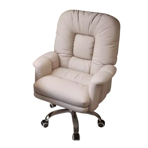 FLEPYHB Schreibtischstuhl für Das Homeoffice, 360° Drehbarer Computersessel, Bequemer Gepolsterter Ergonomischer Bürostuhl mit Neigbarer Rückenlehne, Höhenverstellbarer Schreibtischstuhl von FLEPYHB