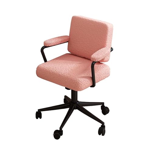 FLEPYHB Schreibtischstuhl für Das Homeoffice, 360° Drehbarer Homeoffice-Stuhl, Höhenverstellbarer Ergonomischer Schminkstuhl mit Neigbarer Rückenlehne, Bequemer Computer-Arbeitsstuhl, Wohnzimmerstuhl von FLEPYHB