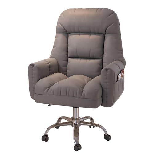 FLEPYHB Schreibtischstuhl für Das Homeoffice, 360° Drehbarer Schreibtischstuhl, Gepolsterter Ergonomischer Homeoffice-Stuhl mit Neigbarer Rückenlehne, Bequemer, Neigbarer Computersessel von FLEPYHB