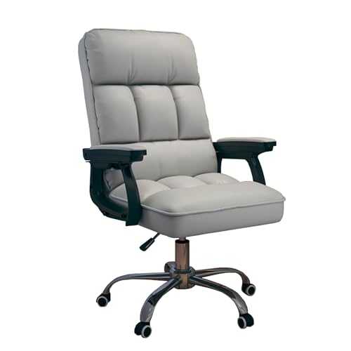 FLEPYHB Schreibtischstuhl für Das Homeoffice, Ergonomischer Computerstuhl aus Leder, 360° Drehbarer Homeofficestuhl mit Neigbarer Rückenlehne, Höhenverstellbarer Liegeschreibtischstuhl für Wohnzimmer FLEPYHB Schreibtischstuhl für Das Homeoffice, Ergonomischer Computerstuhl aus Leder, 360° Drehbarer Homeofficestuhl mit Neigbarer Rückenlehne, Höhenverstellbarer Liegeschreibtischstuhl für Wohnzimmer von FLEPYHB