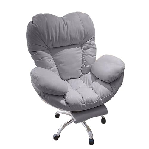 FLEPYHB Schreibtischstuhl für Das Homeoffice, Ergonomischer Homeoffice-Stuhl, 360° Drehbarer, Gepolsterter Computer-Arbeitsstuhl mit Fußstütze, Höhenverstellbarer Schreibtischstuhl für Wohnzimmer von FLEPYHB