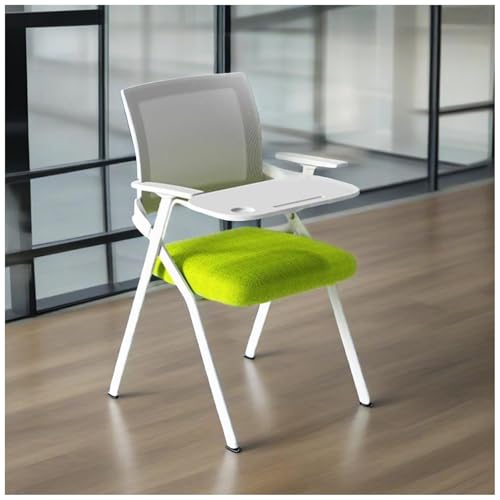 FLEPYHB Schülerstuhl Mit Integriertem Schreibtisch, Ergonomischer Konferenzraum-Stapelstuhl Für Gäste, Gepolsterter Netzsitz, Gewerbliche Schulungsstühle Für Zuhause, Schule, Partys, Kirche von FLEPYHB