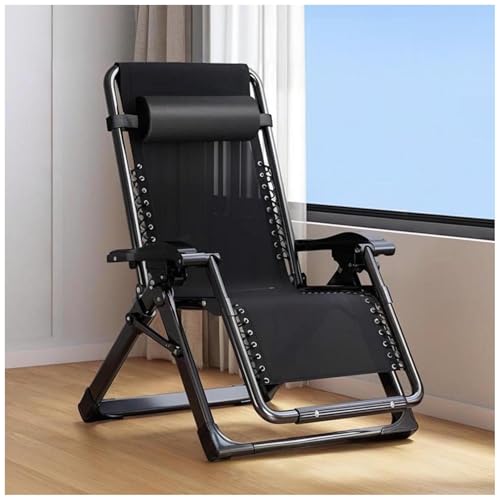 FLEPYHB Tragbarer Zero-Gravity-Stuhl, Schwarze Verstellbare Klappbare Outdoor-Stühle mit Kopfstütze, Verstärkte Lounge-Liegestühle für Sonnenbaden Am Strand Pool Camping Im Freien FLEPYHB Tragbarer Zero-Gravity-Stuhl, Schwarze Verstellbare Klappbare Outdoor-Stühle mit Kopfstütze, Verstärkte Lounge-Liegestühle für Sonnenbaden Am Strand Pool Camping Im Freien von FLEPYHB