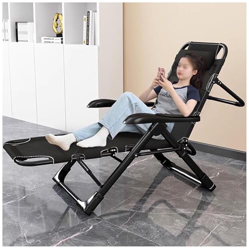 FLEPYHB Zero Gravity Chair, Schwarzer Verstellbarer Klappbarer Loungesessel für Den Außenbereich mit Kopfstütze, Tragbarer Liegestuhl mit Sonnenliege für Garten, Terrasse, Strand FLEPYHB Zero Gravity Chair, Schwarzer Verstellbarer Klappbarer Loungesessel für Den Außenbereich mit Kopfstütze, Tragbarer Liegestuhl mit Sonnenliege für Garten, Terrasse, Strand von FLEPYHB