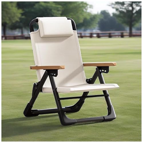 FLEPYHB Zero Gravity Chair, Verstellbare Outdoor-Patio-Loungesessel mit Kopfstütze, Klappbare Tragbare Lounge-Rasen-Relaxsessel für Terrasse, Rasen, Deck von FLEPYHB