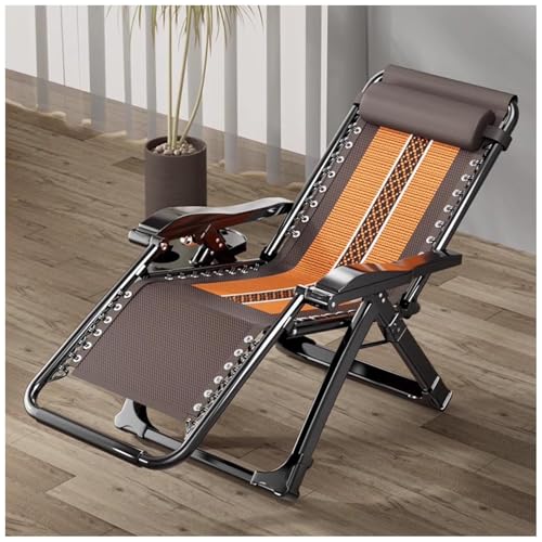 FLEPYHB Zero-Gravity-Liegestuhl Für Die Außenterrasse, Klappbare Lounge-Liegestühle Mit Kopfstütze Und Getränkehalter, Verstärkte Pool-Strandliege, Entspannende Liegestühle von FLEPYHB