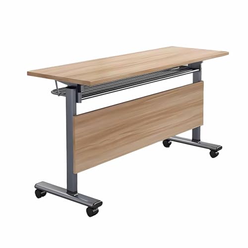 Klappbarer Flip-Top-Konferenztisch, Anschließbarer Modularer Bürotisch mit Feststellrädern, Mehrzweck-Schreibtisch für Das Professionelle Konferenzzimmer für Büro, Arbeitsplatz Oder Arbeitsbereich Klappbarer Flip-Top-Konferenztisch, Anschließbarer Modularer Bürotisch mit Feststellrädern, Mehrzweck-Schreibtisch für Das Professionelle Konferenzzimmer für Büro, Arbeitsplatz Oder Arbeitsbereich von FLEPYHB